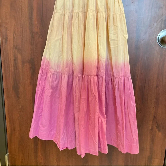 S/W/F Sunset Tiered Ombre 100% Cotton Maxi Dress Size Small Revolve - Picture 5 of 11